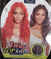 Red Carpet 3way Top Knot Braid Lace Wig